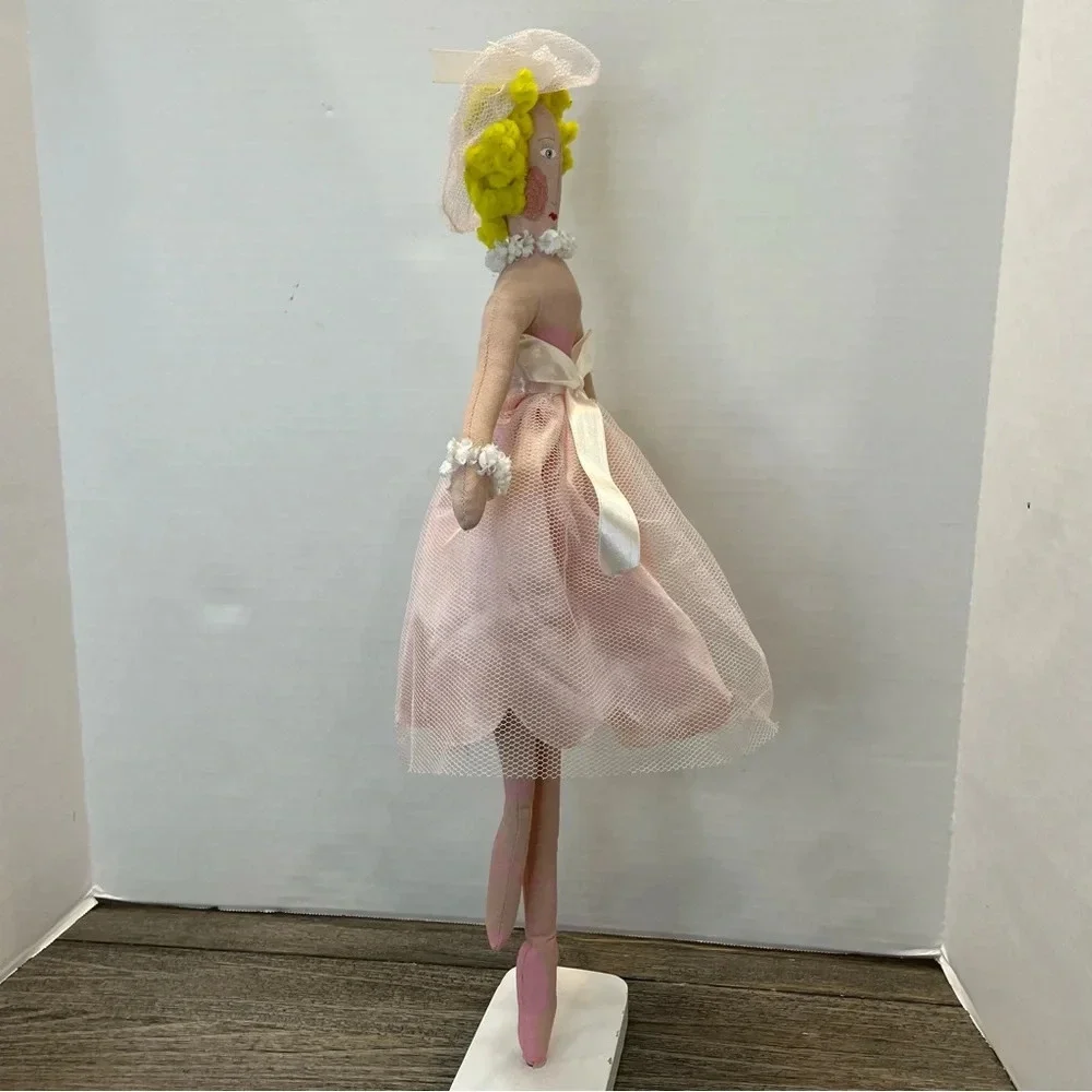 Whimsical hand painted textile Doll. Ballerina. Tooth fairy. Pre-owned